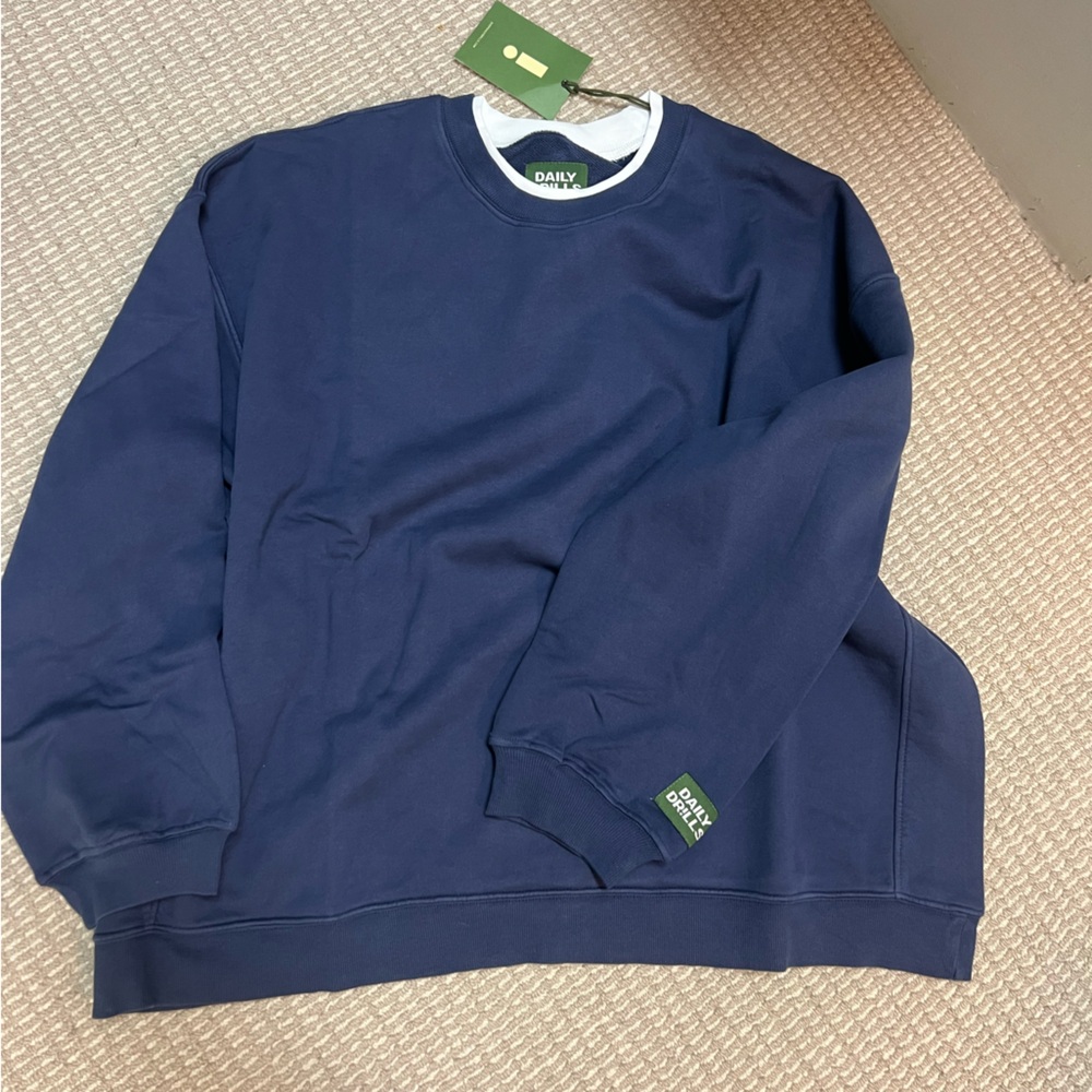 Daily drills layered oversized crewneck